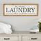 White Farmhouse Laundry Wood Wall Decor, 13" x 32"